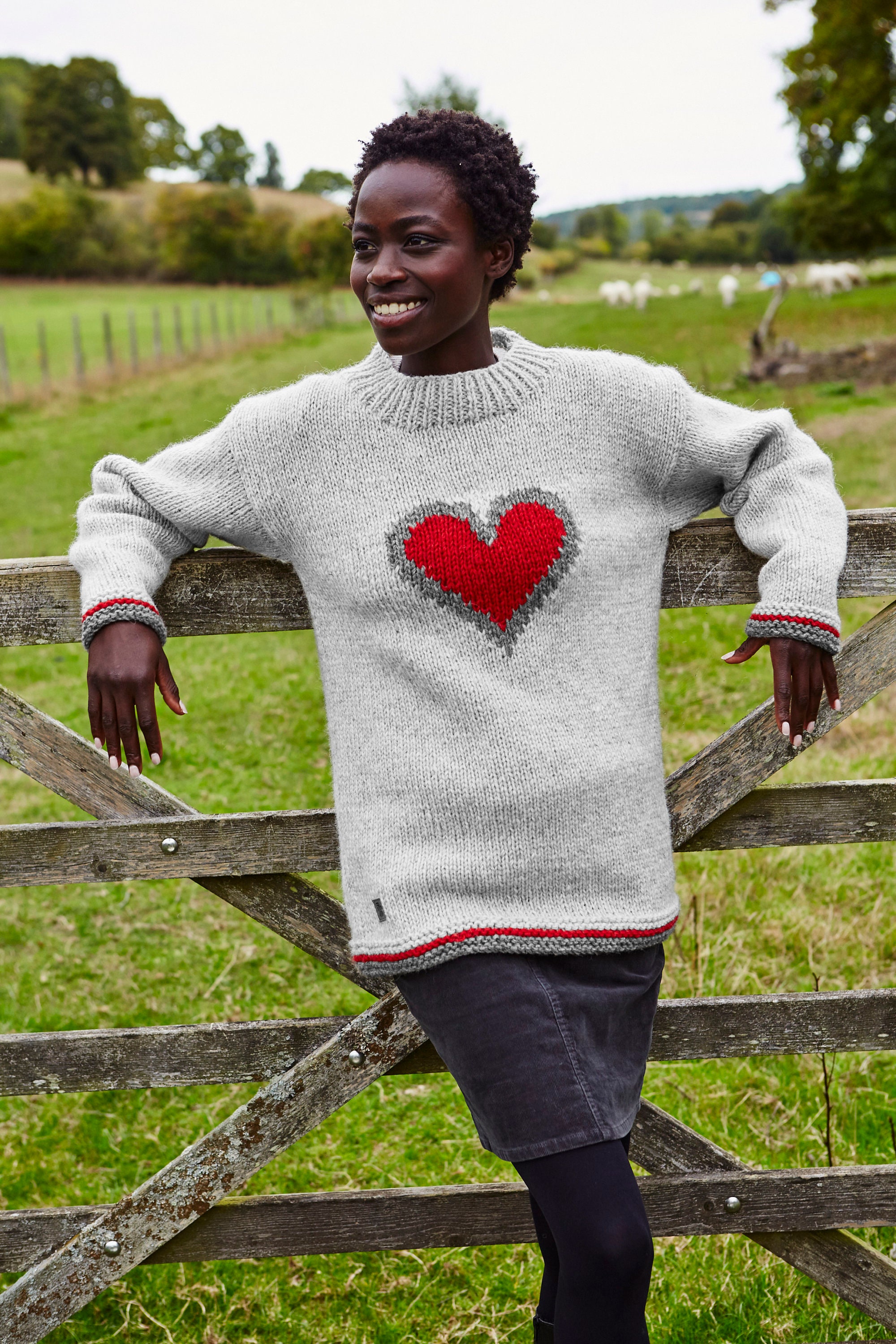 Women's Heart Sweater - Red Heart Jumper - Love Heart Pullover