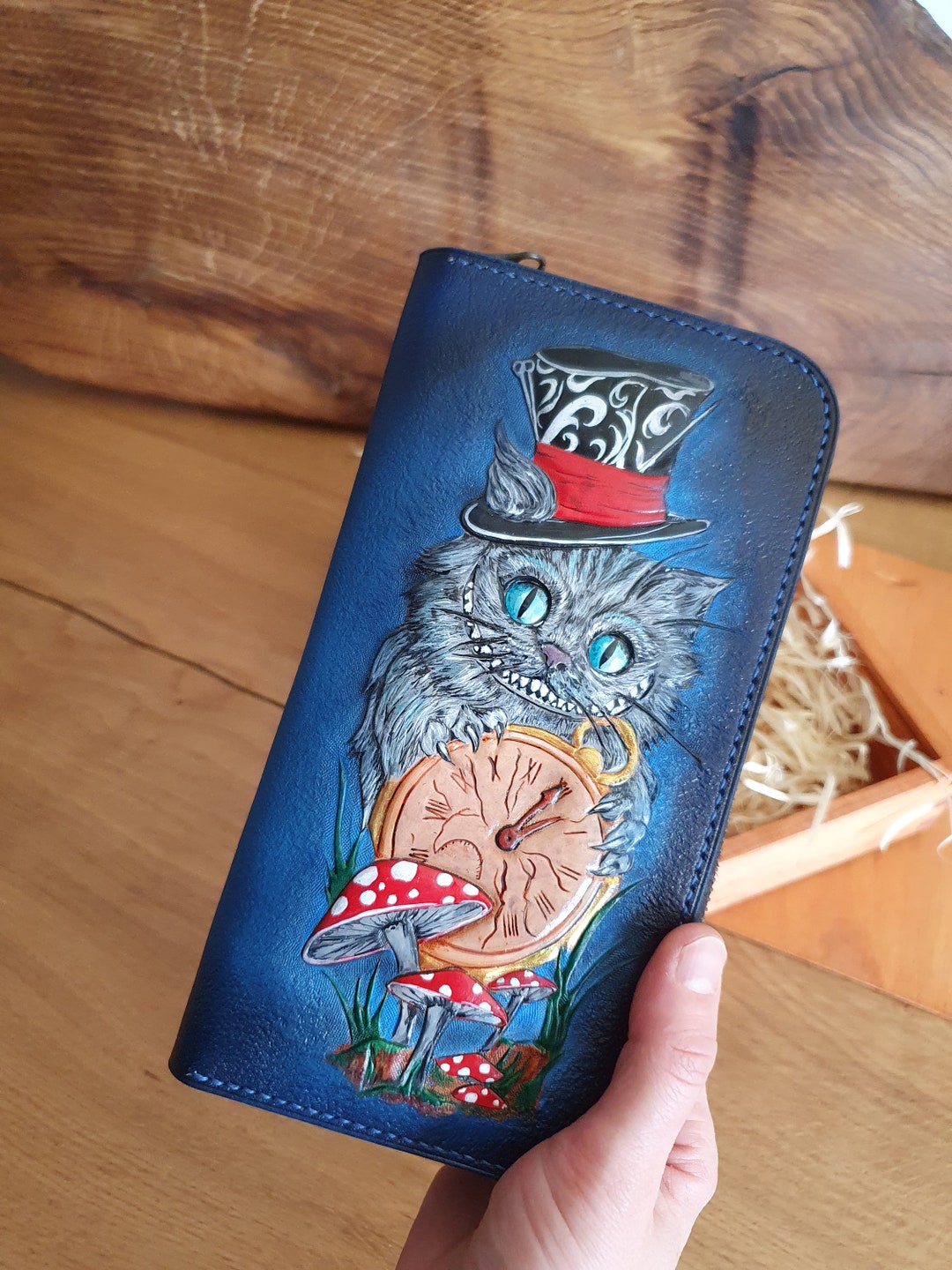 Cute Cats Aesthetic Pattern - Birthday, Loving Gift For Cat Mom, Cat Lovers - Personalized Leather Long Wallet