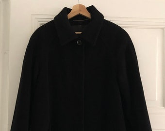 manteau trapèze vintage en laine et cachemire taille S M