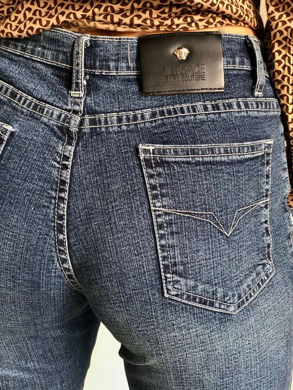 Vintage embellished jeans Versace kitschy beaded … - image 7