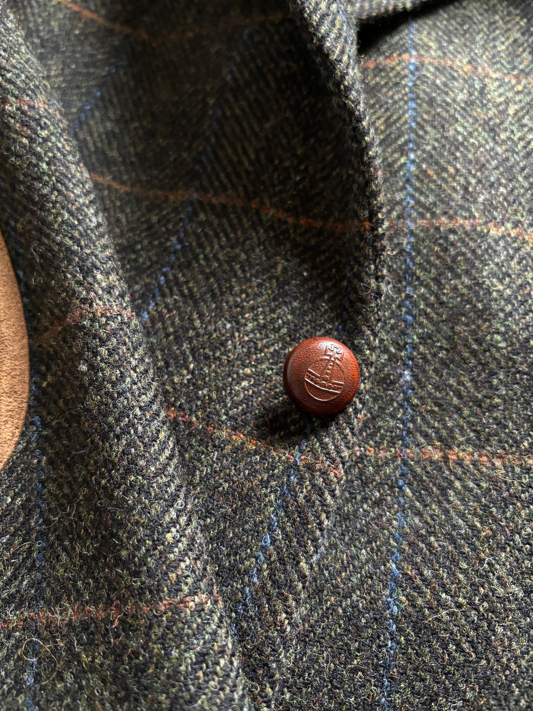 Vintage Harris Tweed Barutti Jacket Blazer With Elbow Pads Classic