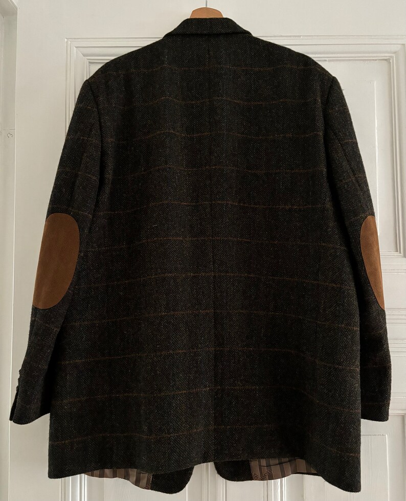 Vintage Harris Tweed Barutti Jacket Blazer With Elbow Pads Classic