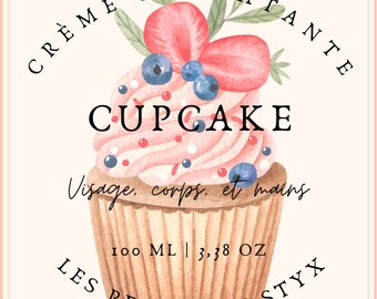 Crème hydratante au cupcake