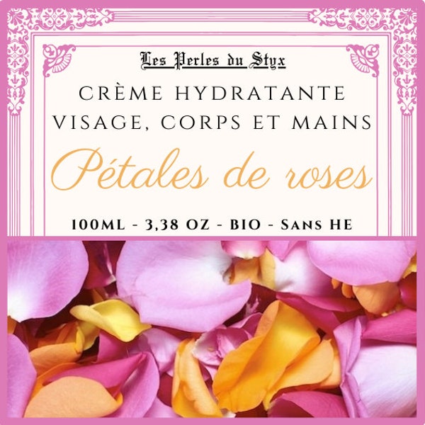 Crème hydratante aux pétales de roses