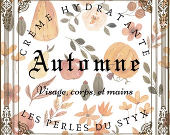 Crème hydratante au parfum d'automne