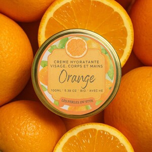 Crema hidratante de naranja