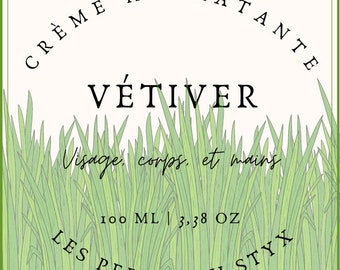 Crème hydratante au vétiver