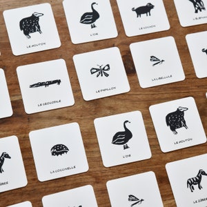 Rallonge jeu de MEMORY animaux en noir et blanc