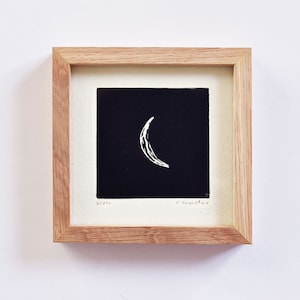 Linocuts SMALL MOONS Framed 10x10