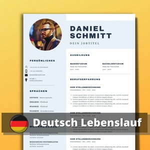 May include: A German flag with the words "Deutsch Lebenslauf" in a blue box. The text "Weiterbildung" is repeated twice with the text "Bezeichnung Weiterbildung" and dates.