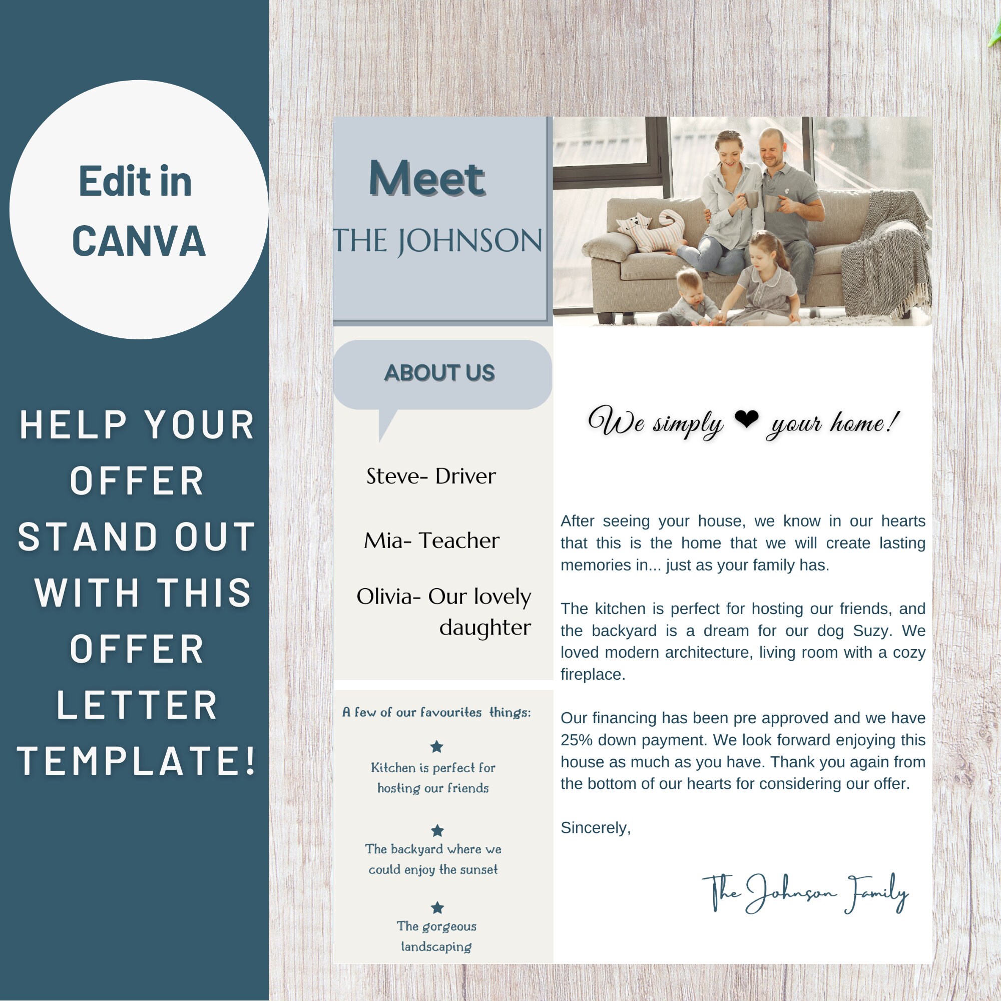 Home Offer Letter Template: Real Estate Cover Letter (Editable Printable)