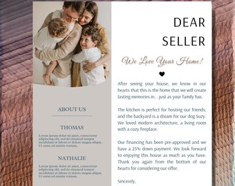 Editable Home Buyer Offer Letter Template: Realtor Cover Letter (Canva)