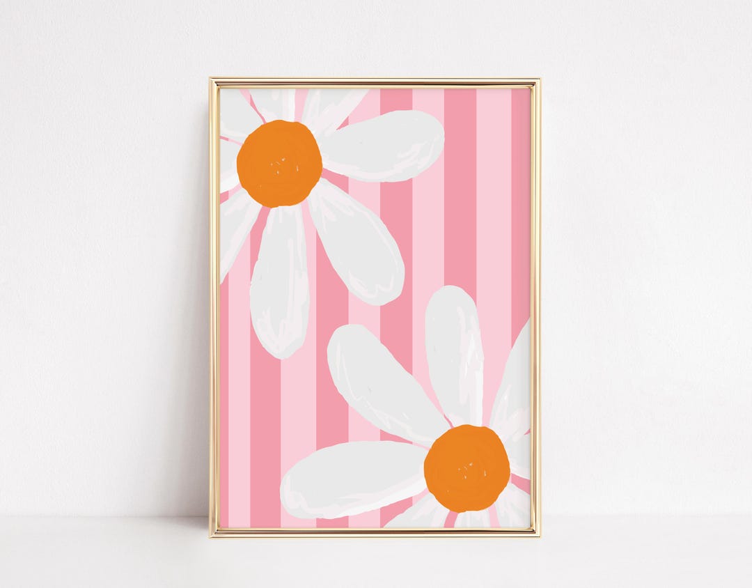 Daisy Nursery Print,daisy Nursery Decor,boho Daisy Decor,retro Daisy ...