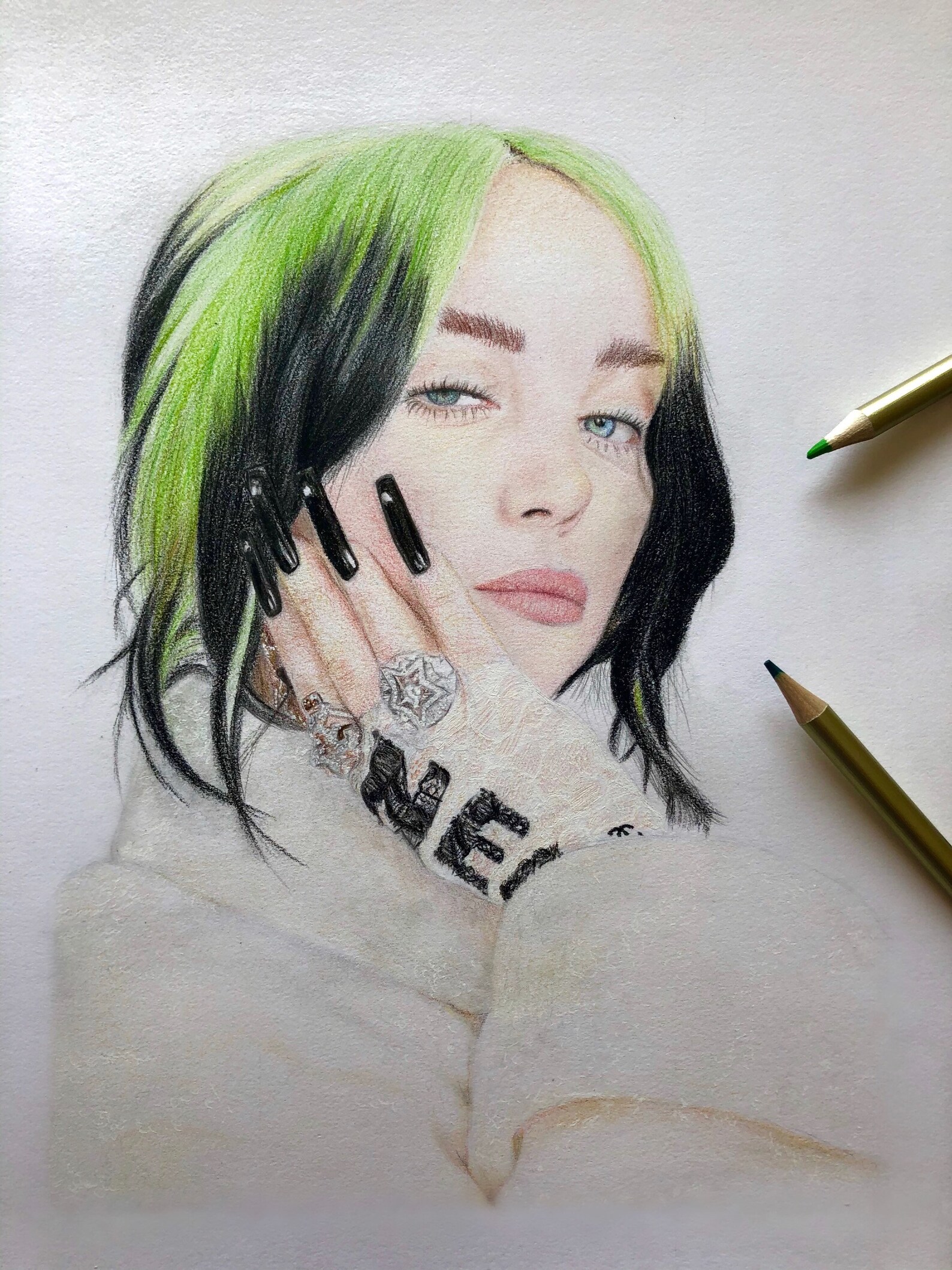 BILLIE EILISH A4 Art Print Celebrity Art Prints Wall Art Etsy