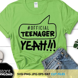offizielle Teenager SVG PNG | 13. Geburtstagskind SVG | 13. Geburtstags-Svg | 13. Geburtstag Junge SVG | Dreizehn Geburtstags-Svg-Dateien für Cricut