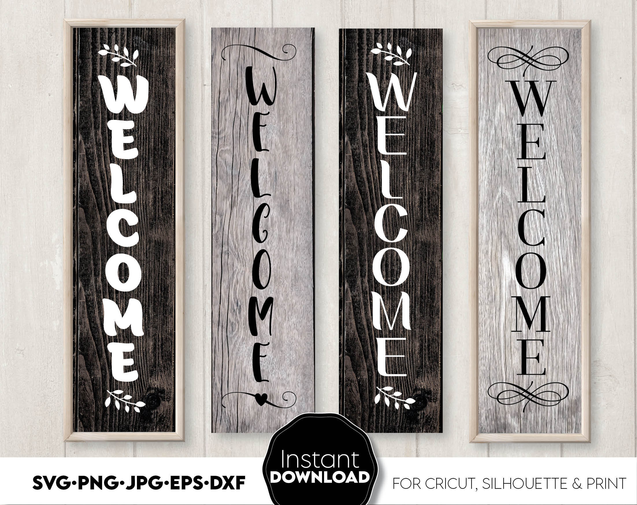 Download Welcome Sign Bundle SVG file for Cricut Silhouette ...