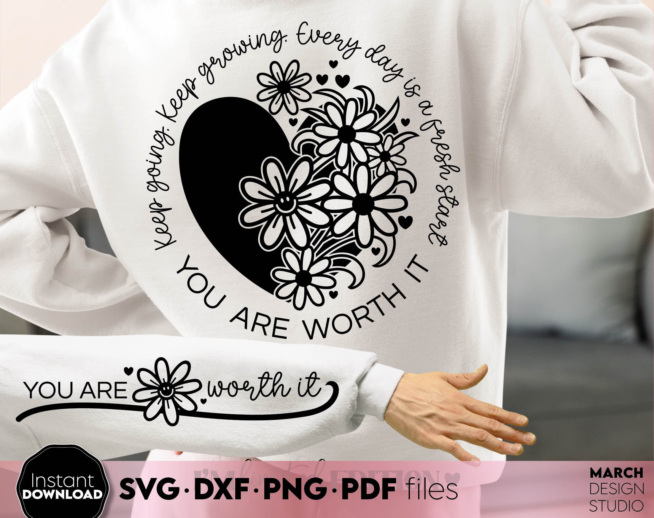 Keep Rising Svg Inspirational Quote SVG Bundle: Keep Going, Keep Growing (digital ...