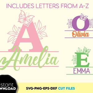 Alfabeto Monogramma Floreale SVG PNG – Lettere Decorative per Cricut e Silhouette – Download Immediato