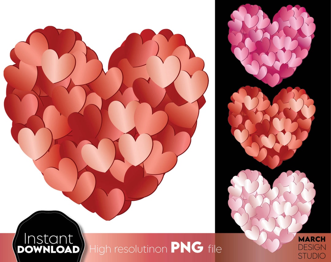 Valentines Day PNG Glittered Sublimation Heart Design Png, Sublimation ...