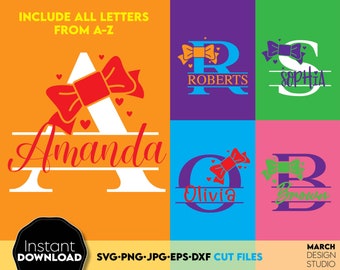 Personalized Split Letter Monogram SVG PNG, Baby Shower Decor, Digital ...