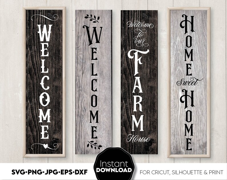Download Vintage Welcome Sign Bundle SVG file for Cricut Silhouette ...