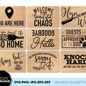 Fußmatte SVG Bundle Lustige Fußmatte svg Fußmatte Schnitt Dateien hallo Fußmatte lustige svg Dateien für Cricut svg Fußmatte Zitate svg Png