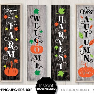 Pacchetto SVG di cartelli per veranda autunnale in stile fattoria: cartelli di benvenuto autunnali (download digitale)