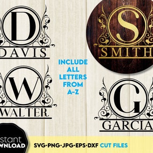 Split Monogram Bundle SVG | Split Monogram SVG | Split Monogram Letters SVG | Split Alphabet Svg | Wedding Monogram svg | Split Font svg png