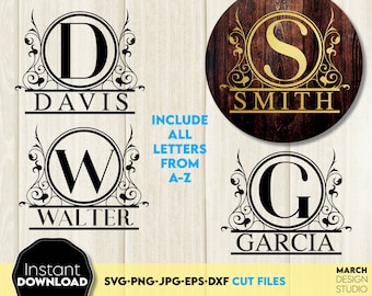 Split Monogram Bundle SVG | Split Monogram SVG | Split Monogram Letters SVG | Split Alphabet Svg | Wedding Monogram svg | Split Font svg png