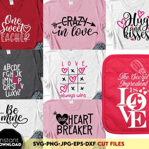 Valentinstag Shirts Bundle Png svg, Hallo Valentines tee Png svg, Valentinstag Shirt-designs Png svg, Love Day Shirts bündeln Png svg dxf