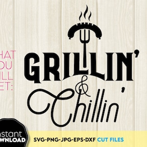 Grillin Chillin Man Apron Clipart, Grill Master SVG Apron, Apron For men svg, BBQ Timer Apron svg, Fathers Day Gift Svg, Grill Master Svg