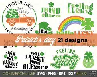 St Patrick's Day SVG Bundle: Lucky Shamrock Cut Files (Digital Download)