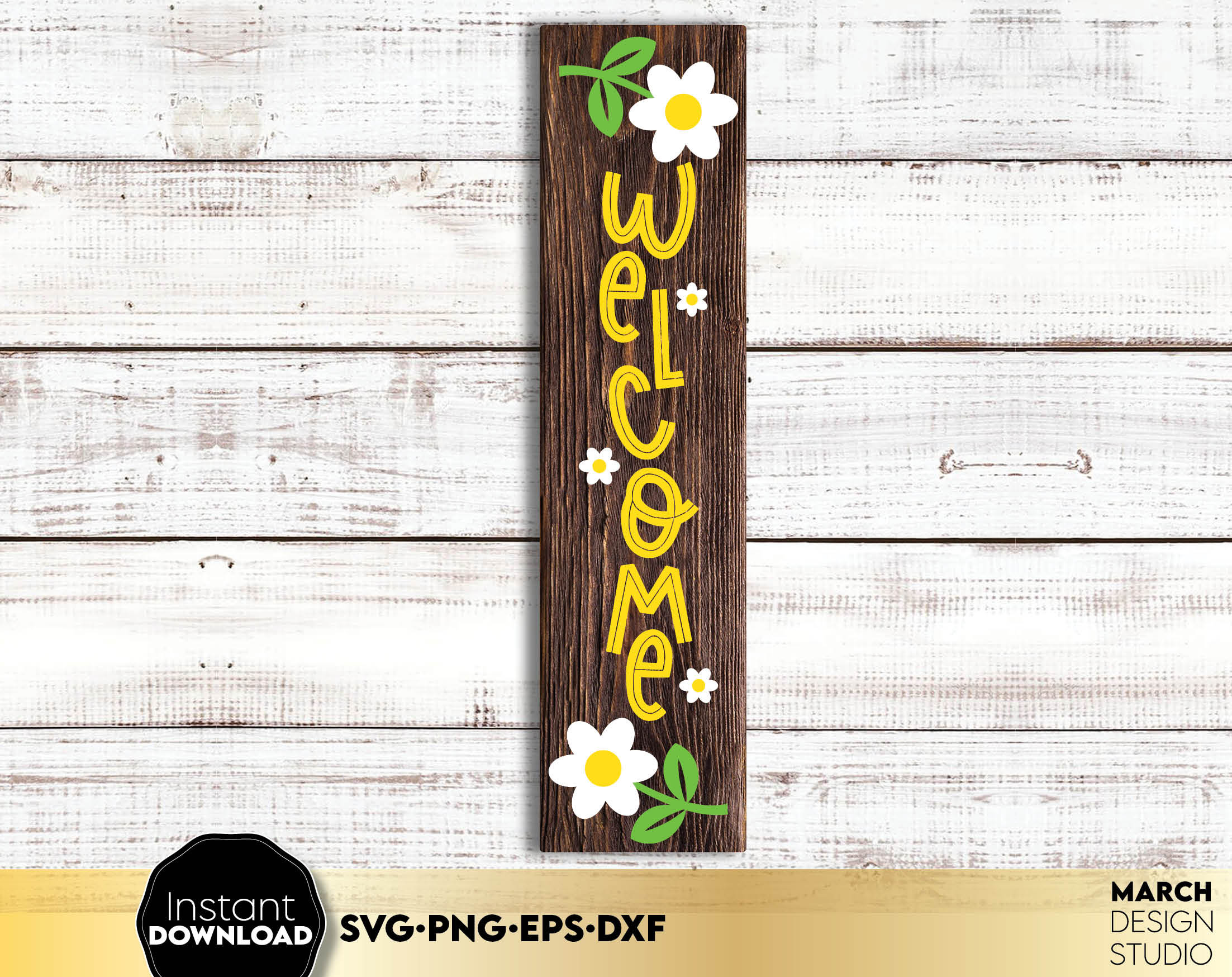 Spring Easter Welcome Sign SVG Bundle: Front Door Decor (igital ...