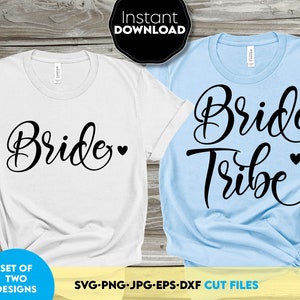 Bride Tribe svg / Sposa svg / Damigella d'onore svg / Addio al nubilato svg / Festa nuziale svg / File di taglio Bride Tribe / file per cricut svg / png dxf