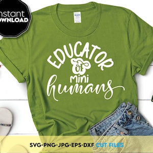 Éducateur de mini humains svg png, enseignant drôle chemise Design svg png, enseignant Svg, idées cadeaux pour les fichiers Svg enseignant pour Cricut