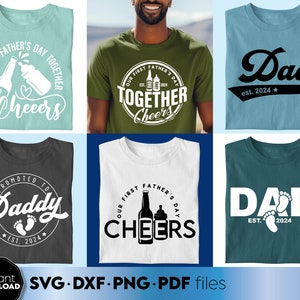 父の日 SVG PNG シャツ バンドル、私たちの最初の父の日 SVG PNG、最初の父の日 SVG PNG、父の日 2025 SVG PNG