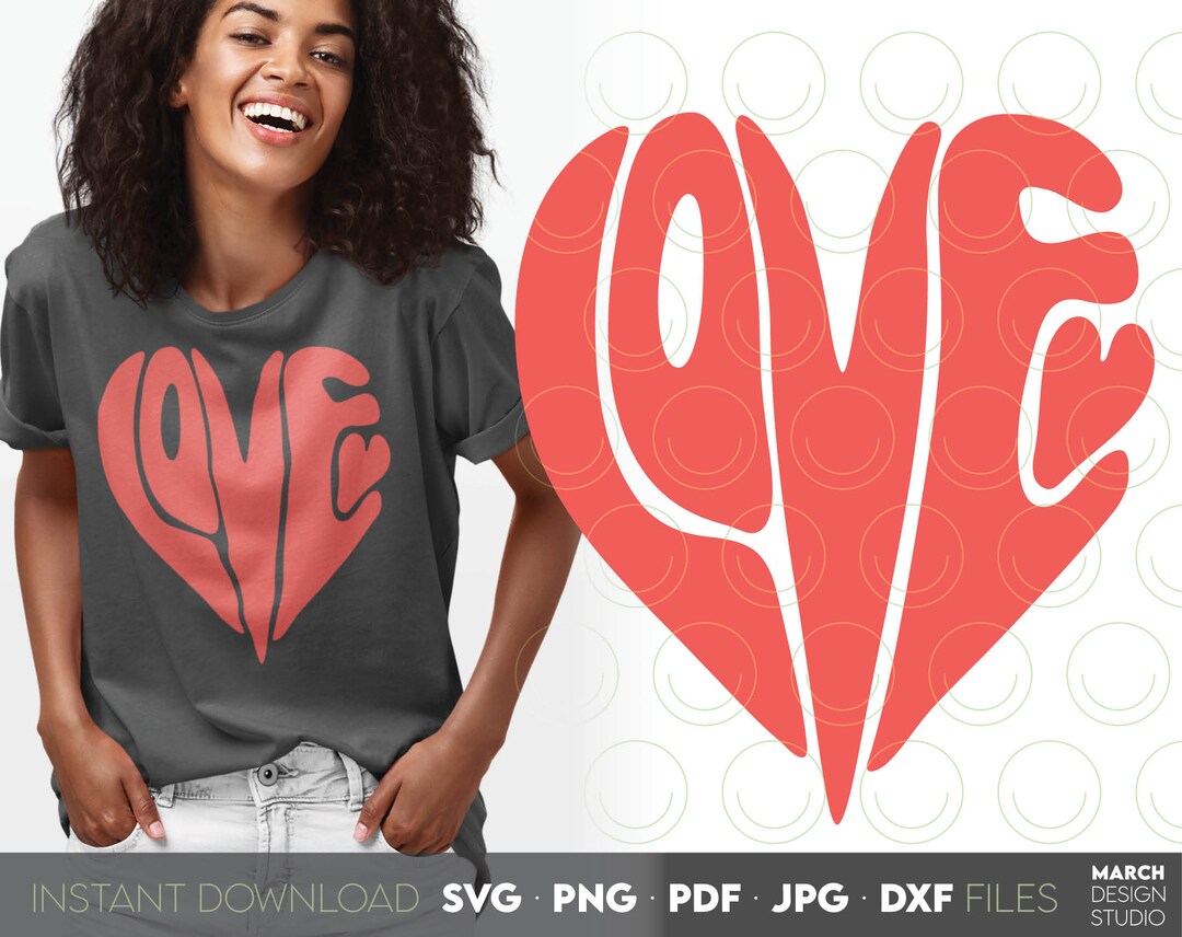 Love Heart Valentines Png Svg, Valentines Day Shirt Png Svg, Love Shirt ...