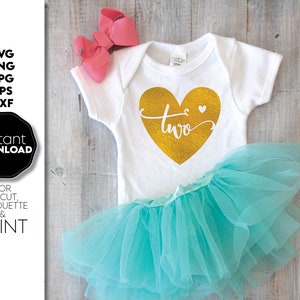 2nd Svg Png 2nd Birthday Shirt Design with heart Svg Png Second Birthday Heart Svg Png 2nd Baby Birthday svg Birthday Svg Files For Cricut