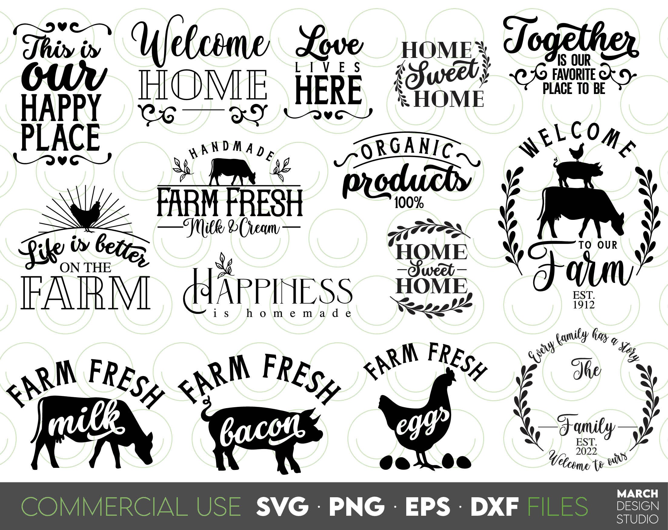 Farmhouse Kitchen SVG Bundle: Rustic Sign Designs, Digital Download - Etsy