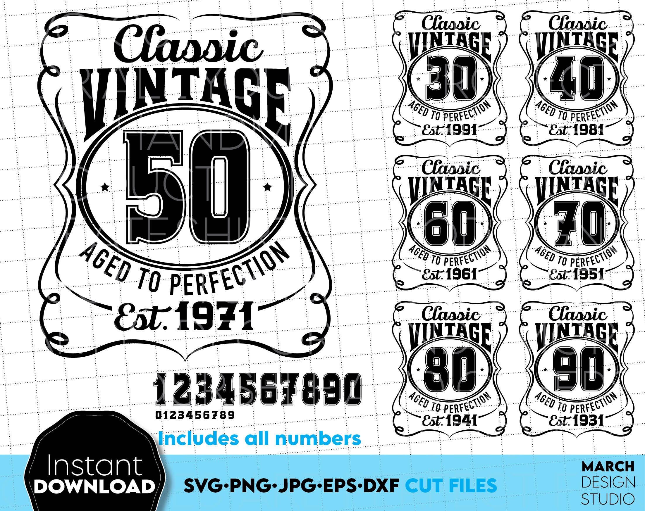 Download Vintage 1971 Svg 50th Birthday Shirt