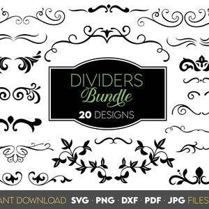 Simple Text Dividers SVG – Decorative Line Bundle for Cricut, Silhouette, Wedding Invitations & Paper Crafts