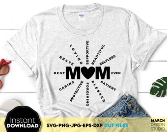 Melhor Mãe de Sempre SVG | Design de Camiseta para o Dia das Mães - Download Digital