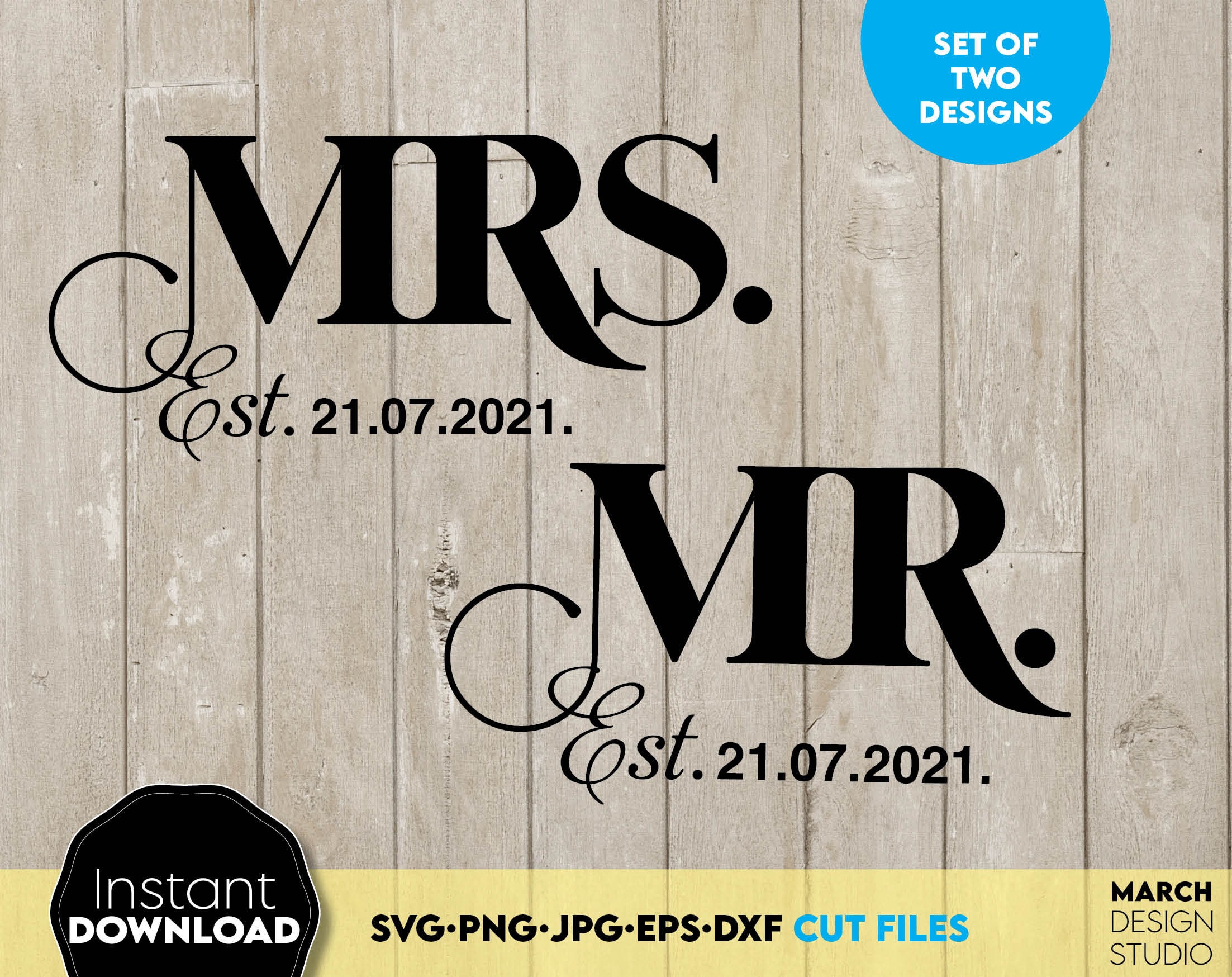 Mr and Mrs SVG Mr and Mrs Sign SVG Wedding SVG Just - Etsy