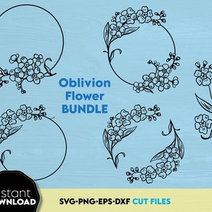 Oblivion flower wreath svg, flower wreath svg, floral frame svg, laurel wreath svg, wreath frame svg, wedding wreath svg, circle frame svg