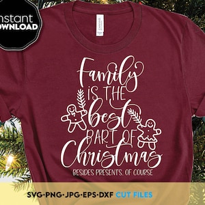 Familie Weihnachten SVG Lustiger Spruch Shirt Design Lebkuchen Plotterdatei Cricut PNG DXF