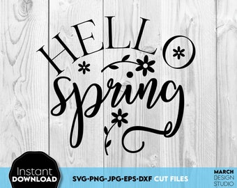 Hallo Frühlingsblumen Zeichen svg png | Frühling Willkommensschild | Bauernhaus Frühling Zeichen svg | Frühling Ornamente svg | Frühlingszitat svg png jpg dxf