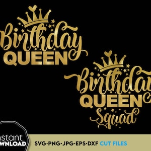 Geburtstag Königin SVG | Geburtstag Queen Squad SVG | Geburtstagskind SVG | Geburtstag Prinzessin svg | Geburtstag Squad svg | png | dxf | jpg | eps