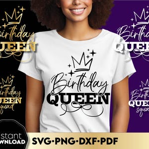 Birthday queen Shirt Svg Png, Birthday Queen Sublimation for Shirt, Birthday Shirt Template, Its My Birthday, Birthday Party Queen