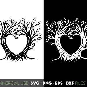 Baum Silhouette SVG Png Stammbaum SVG Baum SVG, Stammbaum Clipart, Baum der Liebe svg, Stammbaum Laser geschnitten Datei, Cricut Silhouette svg