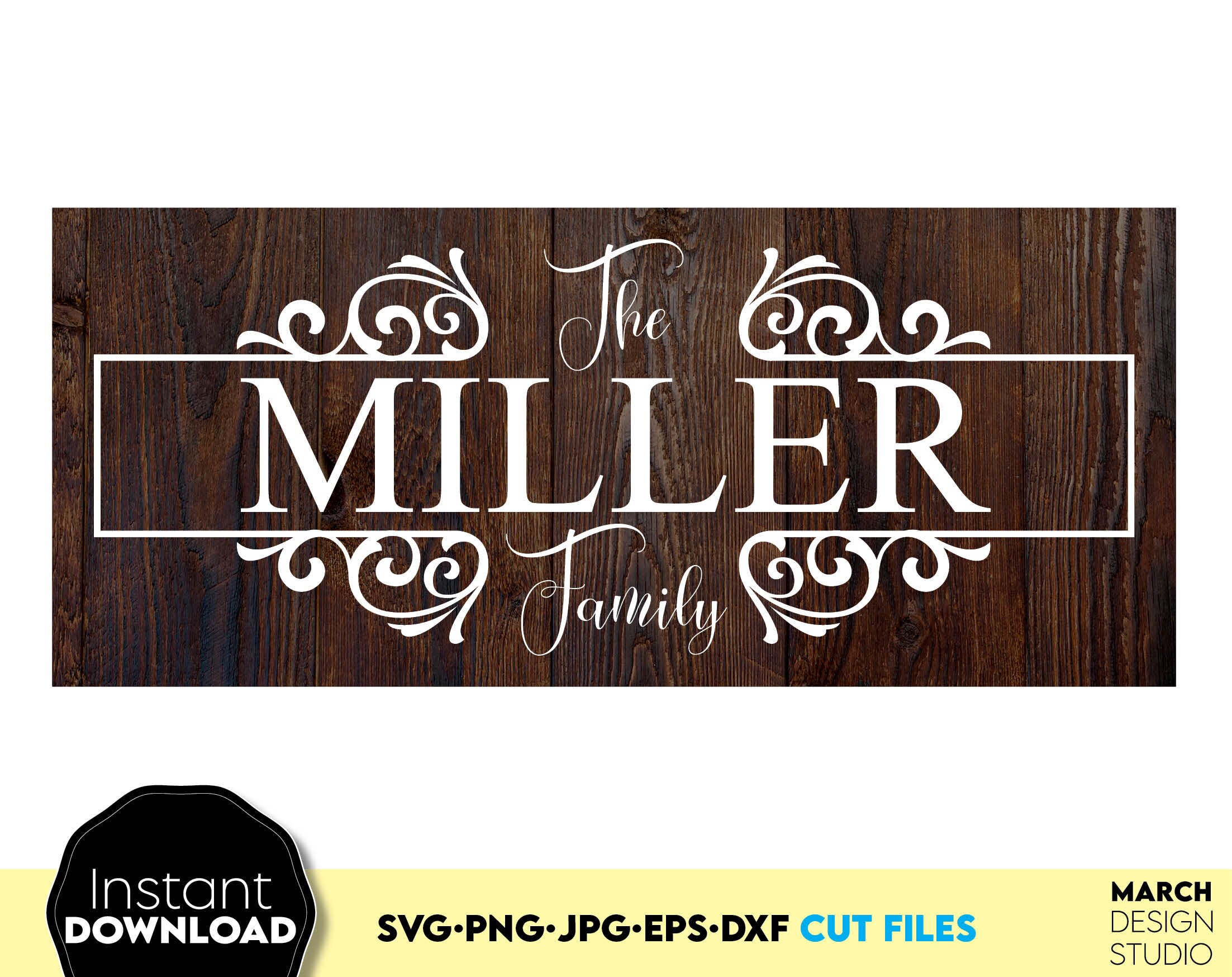 Free Free 284 Monogram Family Name Svg SVG PNG EPS DXF File